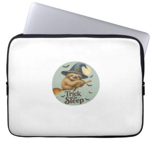 Capa Para Notebook Trick ou Sono – Preguiça de Bruxa Fofa Pun Hallowe