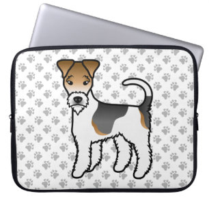 Capa Para Notebook Tricolor Wire Fox Terrier Cute Cartoon Cão