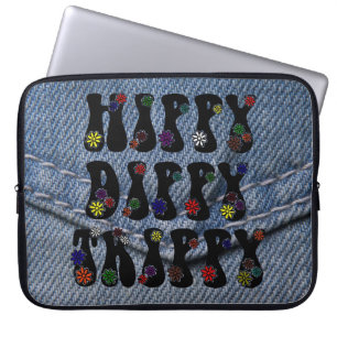Capa Para Notebook Trippy Dippy do hippy 60s retro