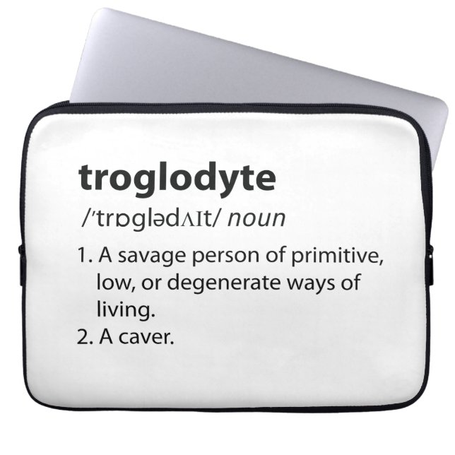 Capa Para Notebook Troglodyte - Definição Engraçada Espeleologia (Frente)