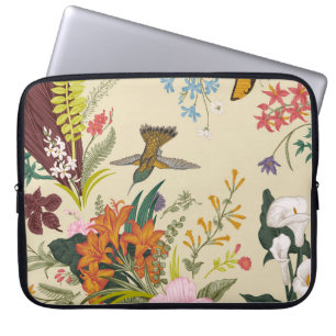 Capa Para Notebook Tropical Vintage Floral Tapeçaria