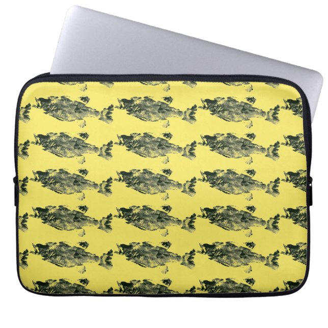 Capa Para Notebook Truta, baixo e frade três favoritos de peixe (Frente)