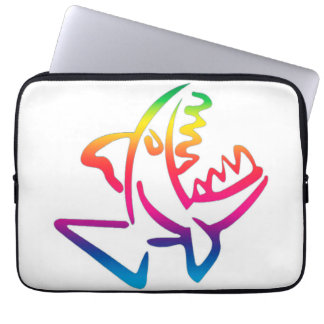 Capa Para Notebook tubarão-arco-íris grande
