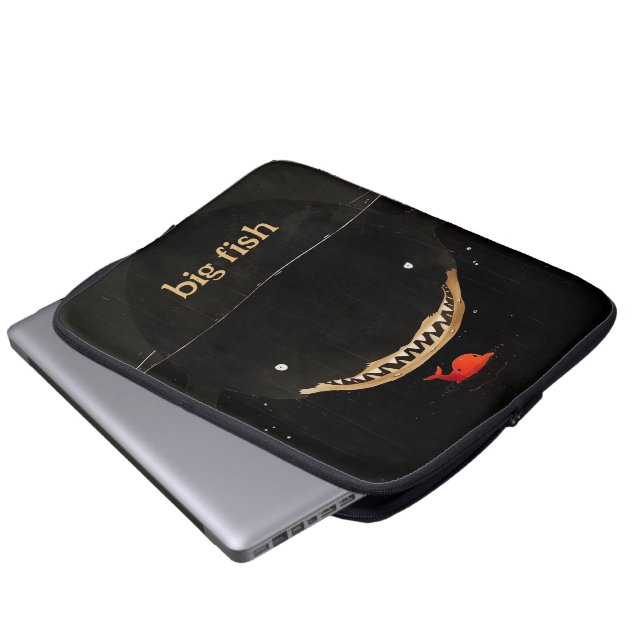Capa Para Notebook Tubarão Grande Escuro (Frente Inferior)