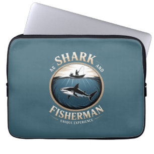 Capa Para Notebook Tubarão & Pescador