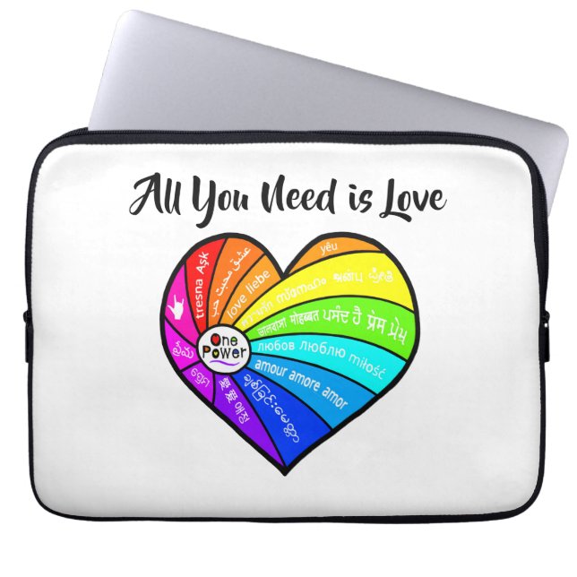 Capa Para Notebook Tudo o que Você Precisa é Amor (Frente)