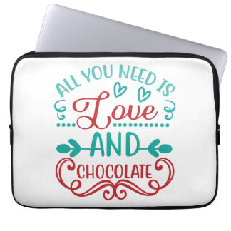 Capa Para Notebook Tudo que você precisa é amor e chocolate