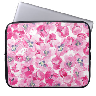Capa Para Notebook tulipas de aquarelas: design de cartão desenhado à