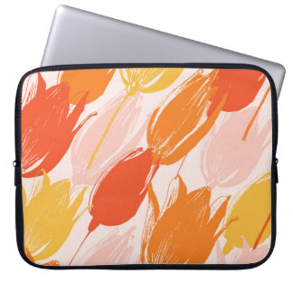 Capa Para Notebook Tulipas Diagonais: Design de Cor Leve.