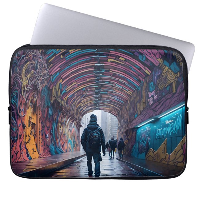 Capa Para Notebook Túnel De grafite De Arte (Frente)