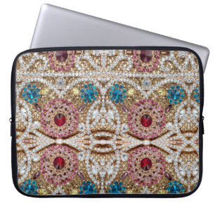 Capa Para Notebook turquesa azul-prata-ouro-burguês-rosa-burguês