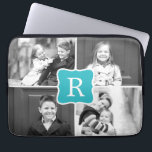 Capa Para Notebook Turquesa de Bolsa de laptop Personalizada de Colag<br><div class="desc">Os presentes fotográficos são os melhores presentes! Facilmente personalizado com seu texto e/ou foto(s) para uma aparência personalizada. Desenhado por Berry Berry Sweet. Ver mais designs em www.berryberrysweet.com</div>