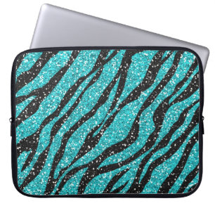 Capa Para Notebook Turquesa e Bolsa de laptop de Impressão de Zebra N