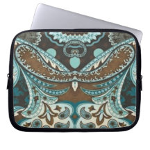 Turquesa e Marrom Paisley Vintage Completo 2