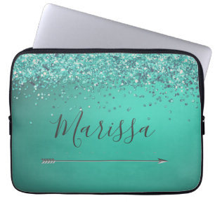 Capa Para Notebook Turquiose de Gliteria Chic Personalizada