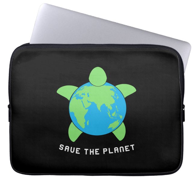 Capa Para Notebook Turtle Lover | Salvar o planeta de tartaruga (Frente)