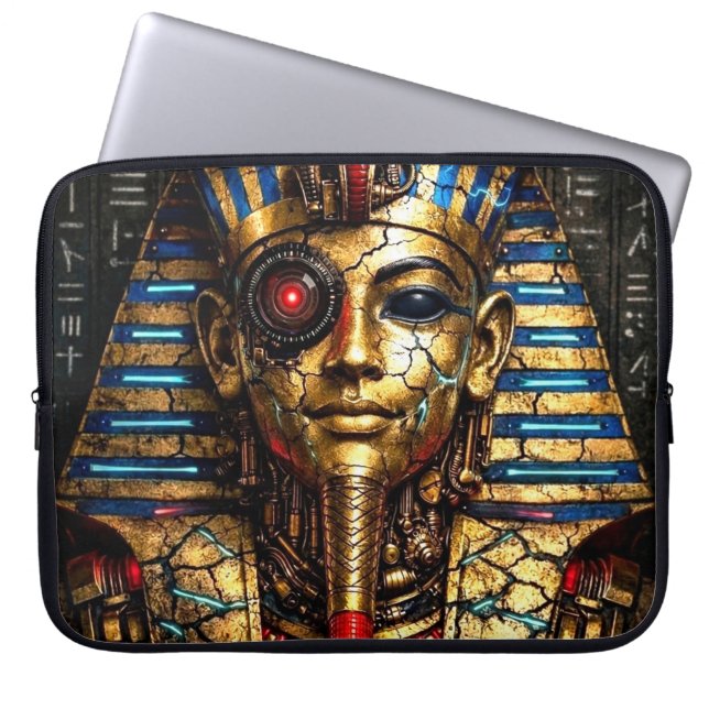 Capa Para Notebook Tutankhamun 2.0: The Cyber King (Frente)
