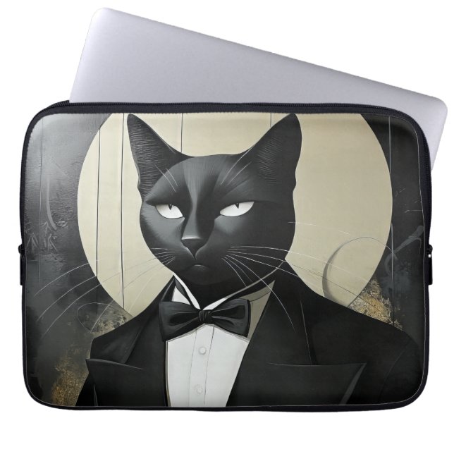 Capa Para Notebook Tuxedo Cat (Frente)