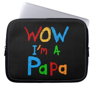 Capa Para Notebook Uau, sou Camiseta de Papá e Gafts