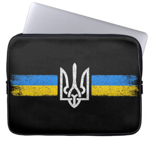 Capa Para Notebook Ucrânia Trident - Símbolo de Bandeira da Ucrânia