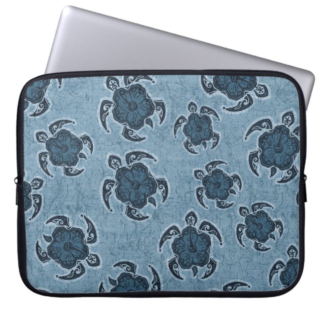 Capa Para Notebook Uhane Honu Hibiscus Batik Hawaiian Turtle Wetcase (Frente)