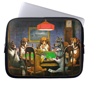 Capa Para Notebook Um Amigo em Apuros, Cães Jogando Pôquer,