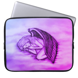 Capa Para Notebook Um anjo adormecido nas nuvens do céu