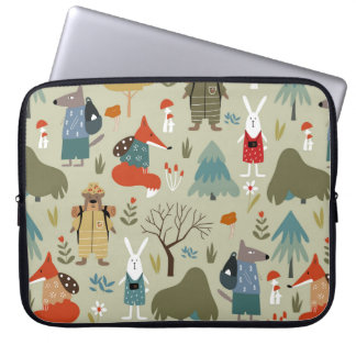 Capa Para Notebook Um bom padrão de colheita com animais taiga.