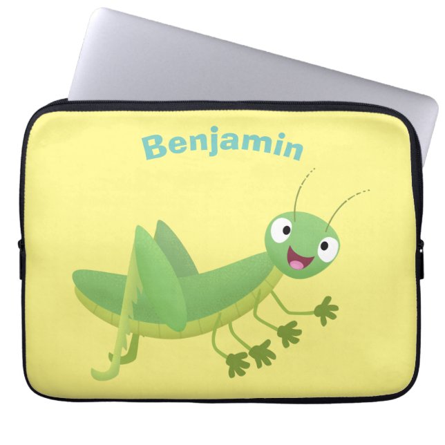 Capa Para Notebook Um desenho animado verde-giro (Frente)