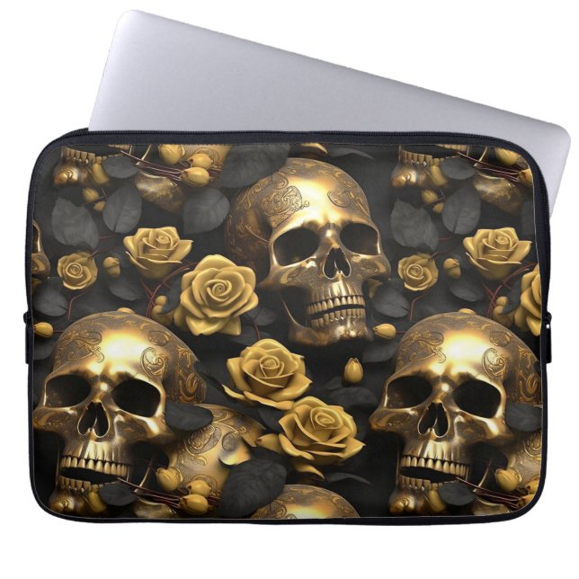 Capa Para Notebook Um Design 8 da série Skull e Rosa (Frente)