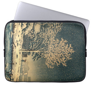Capa Para Notebook Um Dia de Inverno no Rio Sumida no Japão