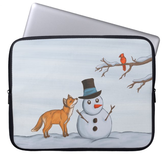 Capa Para Notebook Um dia de neve silenciosa (Frente)