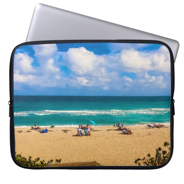 Capa Para Notebook Um dia na praia (Frente)