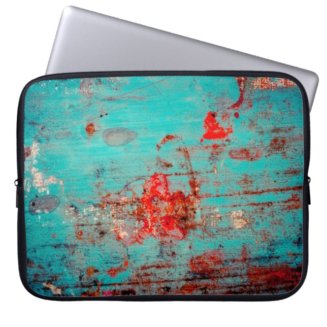 Capa Para Notebook Um fundo de turquesa forte. Sangue, manchas (Frente)