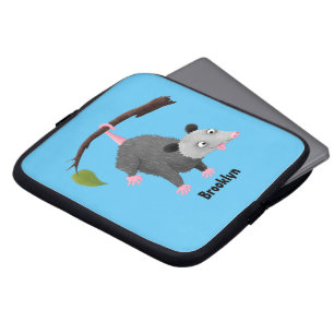 Capa Para Notebook Um gambá engraçado bonito pendurado na banda desen
