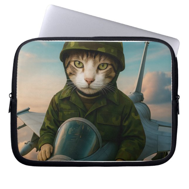 Capa Para Notebook Um Gato da Força Aérea Sião com Bolsa de laptop de (Frente)