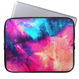 Capa Para Notebook Um lindo padrão futurista de multicores frias. Ab