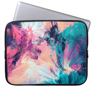 Capa Para Notebook Um lindo padrão futurista de multicores frias. Abs