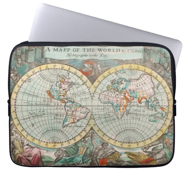 Capa Para Notebook Um mapa do mundo (Frente)