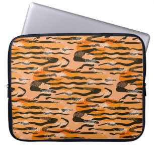 Capa Para Notebook Um padrão de tigre perfeito, cor de pêssego