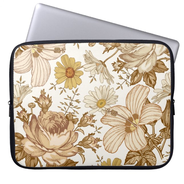 Capa Para Notebook Um padrão perfeito. Belo reino rosa florescente (Frente)