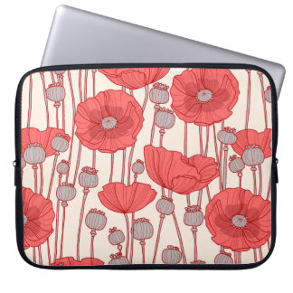 Capa Para Notebook Um padrão perfeito com papoilas.