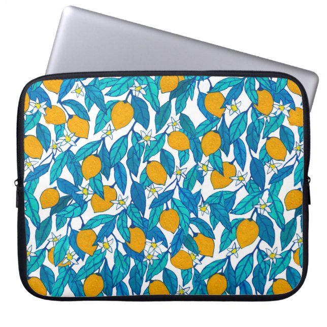 Capa Para Notebook Um padrão perfeito. Léon sangrento. Núcleos de flo (Frente)