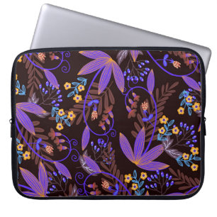 Capa Para Notebook Um padrão sem costura com pequenas flores vívidas.