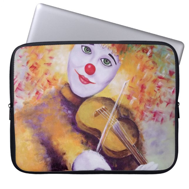 Capa Para Notebook Um palhaço doce tocando violino (Frente)