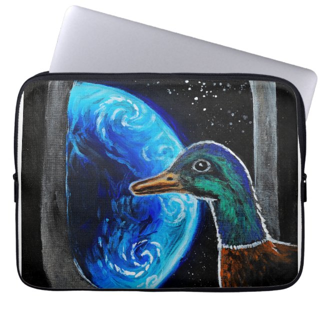 Capa Para Notebook Um pato enviado para o espaço exterior (Frente)