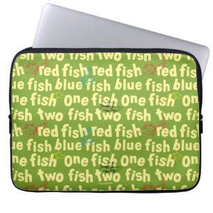 Capa Para Notebook Um Peixe Dois Peixes Padrão Tipográfico