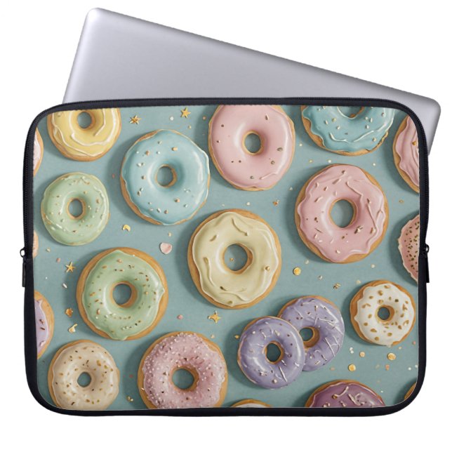 Capa Para Notebook Um Sonho Caprichoso de Donuts Pastel (Frente)