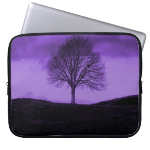Capa Para Notebook Uma árvore solitária Silhoule Purple Nature Land