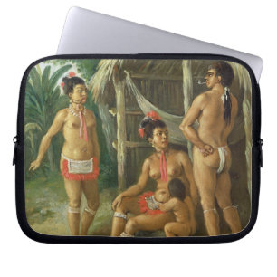 Capa Para Notebook Uma família do Carib das ilhas de Leeward fora de